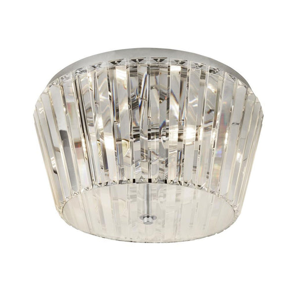 Tiara Semi Flush Ceiling Light In Chrome & Crystal