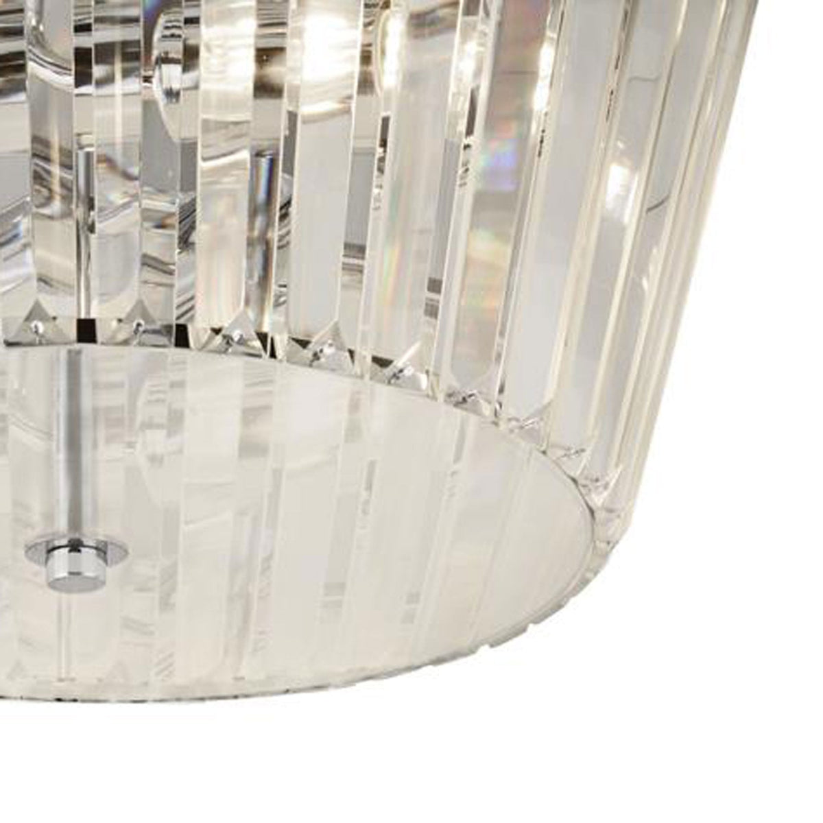 Tiara Semi Flush Ceiling Light In Chrome & Crystal