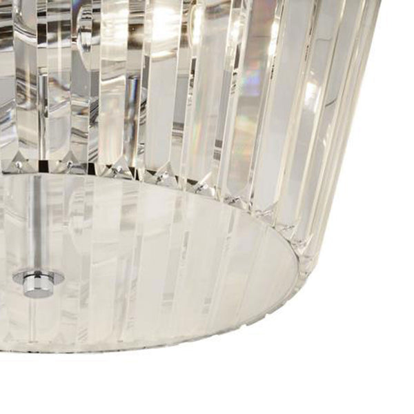 Tiara Semi Flush Ceiling Light In Chrome & Crystal