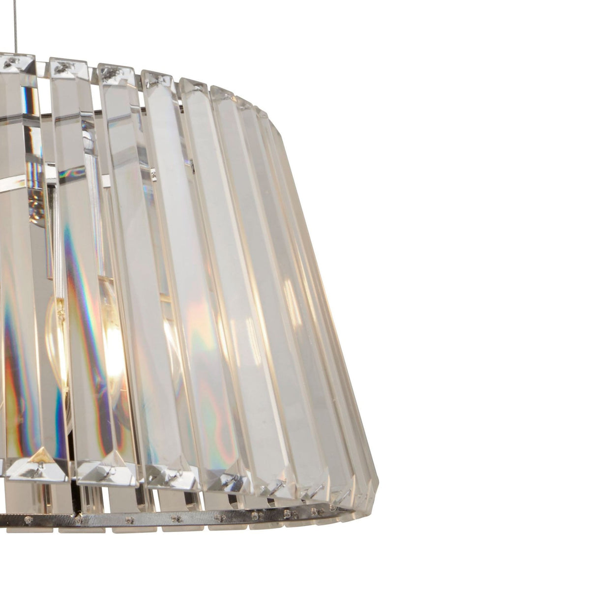 Tiara 5 Light Pendant In Chrome With Clear Crystal