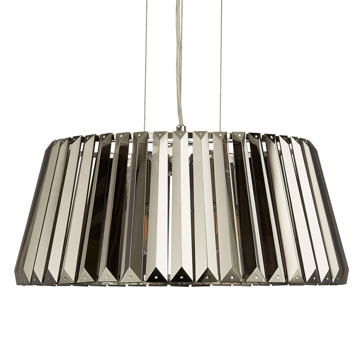 Tiara 5 Light Pendant In Chrome With Smoked Crystal