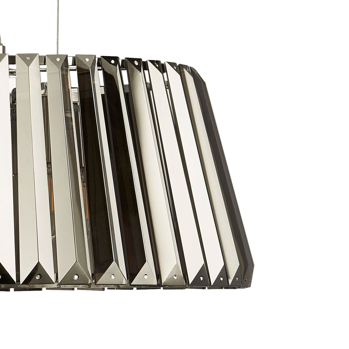 Tiara 5 Light Pendant In Chrome With Smoked Crystal
