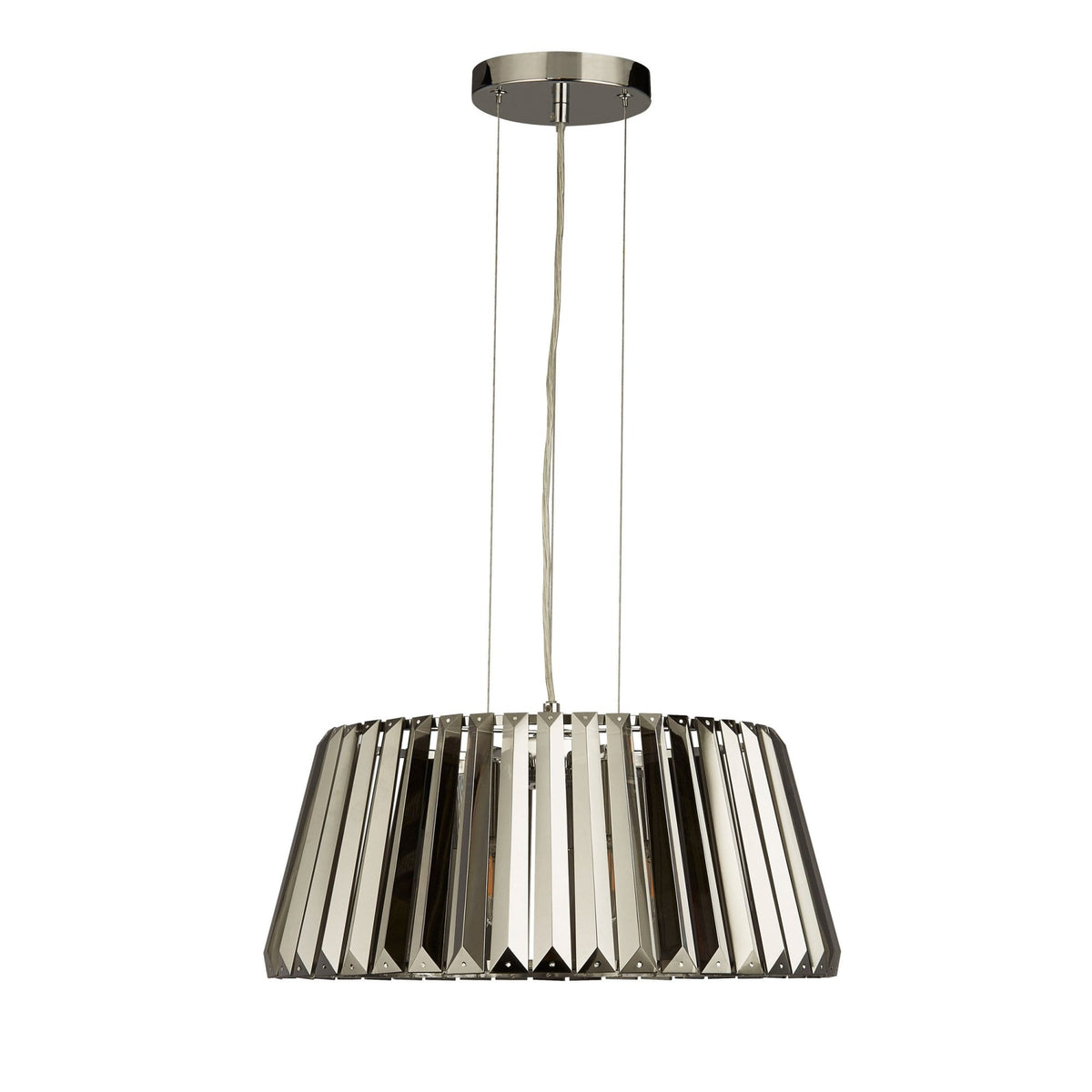 Tiara 5 Light Pendant In Chrome With Smoked Crystal
