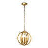 Corinne 3 Light Small Pendant Chandelier in Burnished Brass