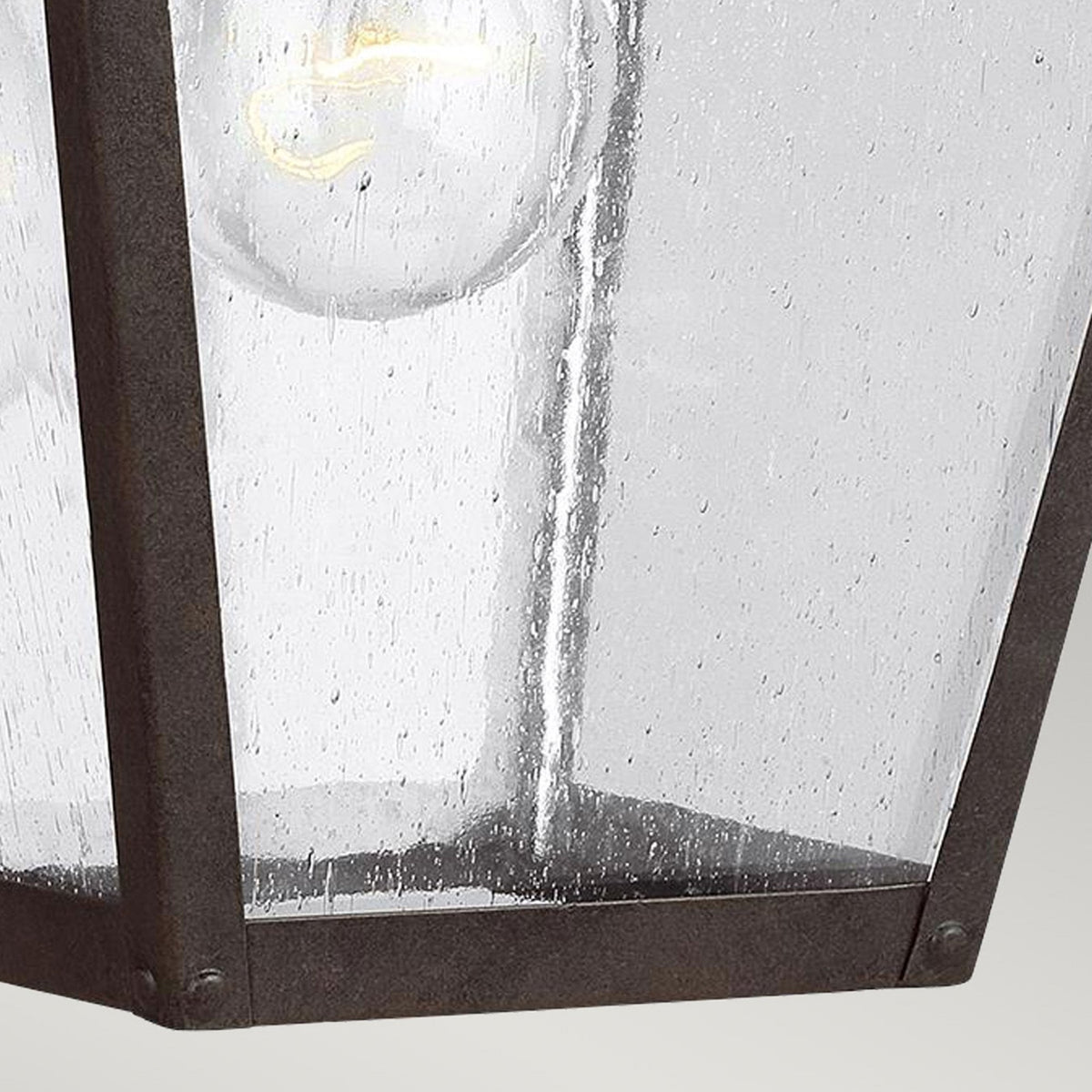 Galena 1 Light Medium Wall Lantern in Sable Finish with Seeded Glass Panes