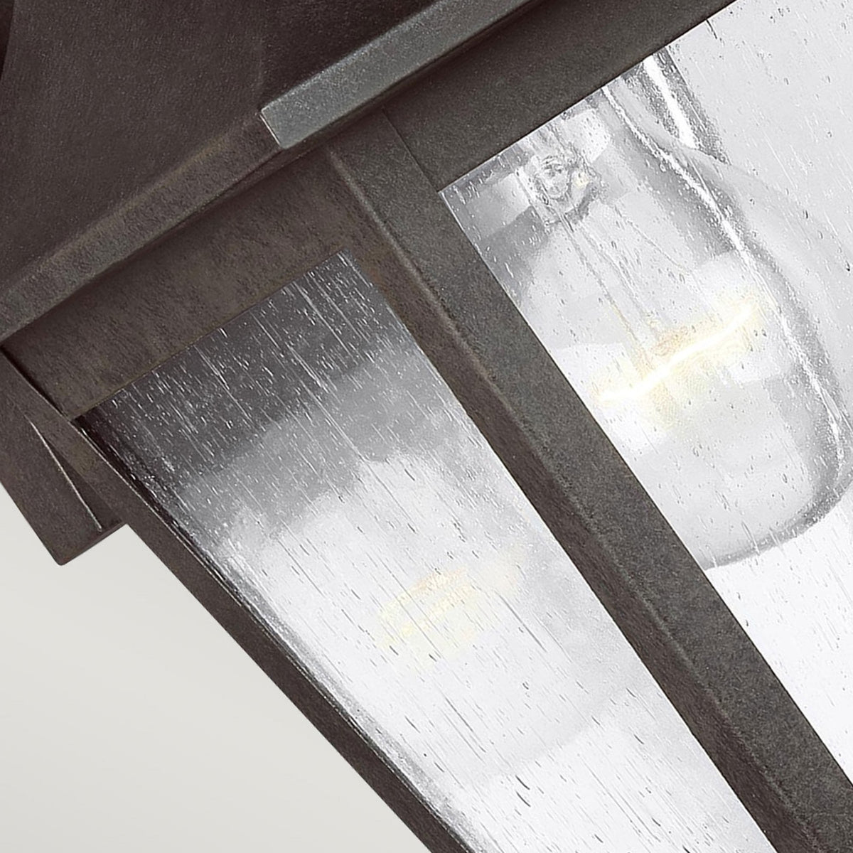 Galena 1 Light Small Wall Lantern in Sable Finish with Seeded Glass Panes