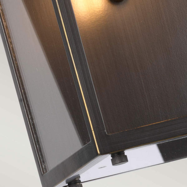 Glenview Medium Wall Lantern in Antique Bronze with Clear Glass Panes