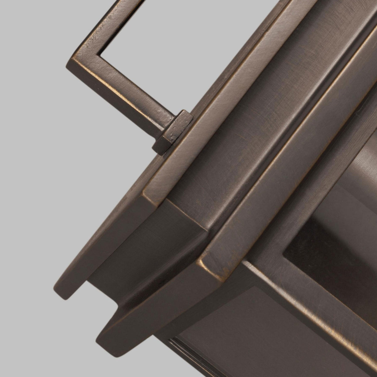 Glenview Small Wall Lantern in Antique Bronze with Clear Glass Panes