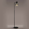 Belstone Large Floor Lamp in Black & Chrome with Smoke Fade Glass