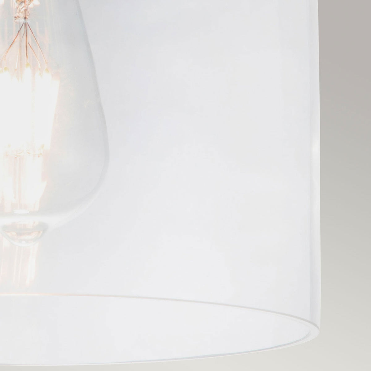 Hounslow Flush Ceiling Light in Burnished Brass with Clear Glass
