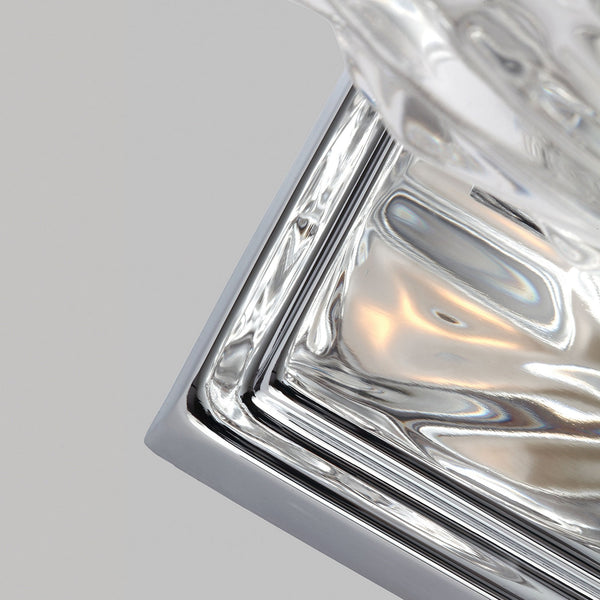 Kalli IP44 Wall Light in Polished Chrome & Clear Pressed Crystal Shade