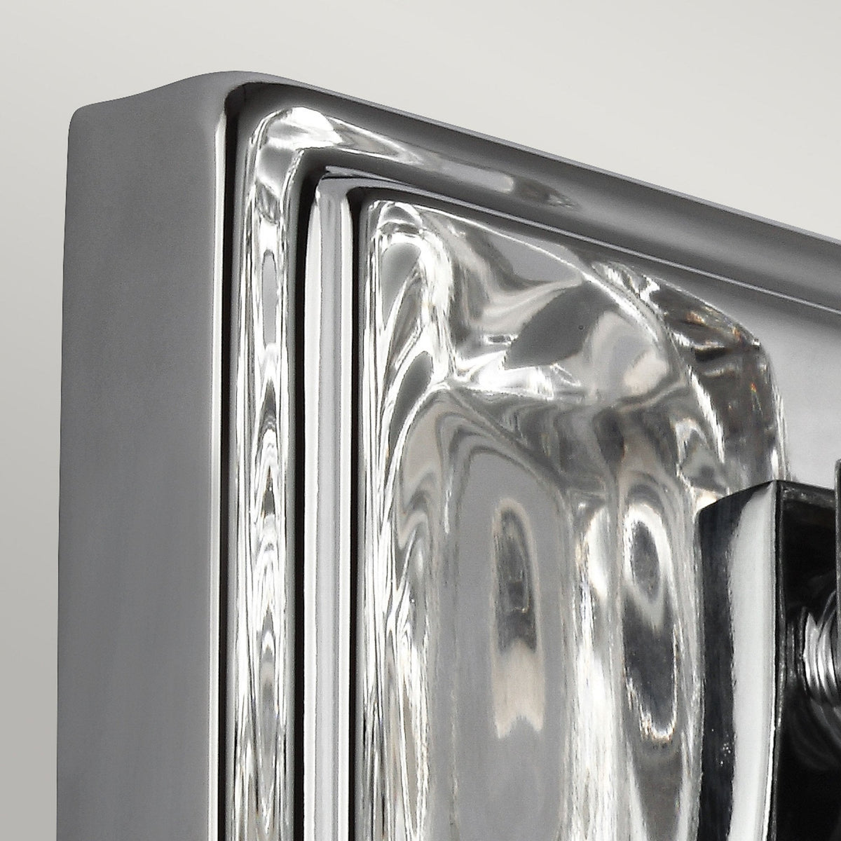 Kalli IP44 Wall Light in Polished Chrome & Clear Pressed Crystal Shade