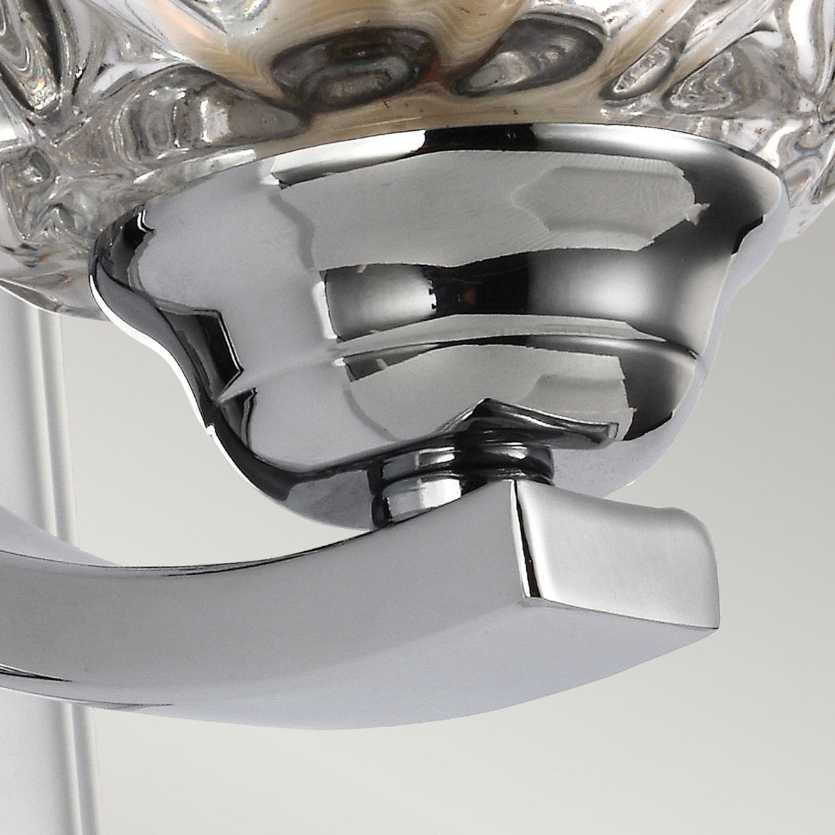 Kalli IP44 Wall Light in Polished Chrome & Clear Pressed Crystal Shade