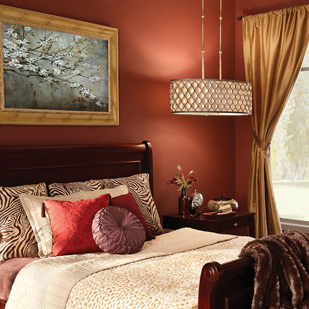 Lucia Oval Crystal Pendant Light in Burnished Silver