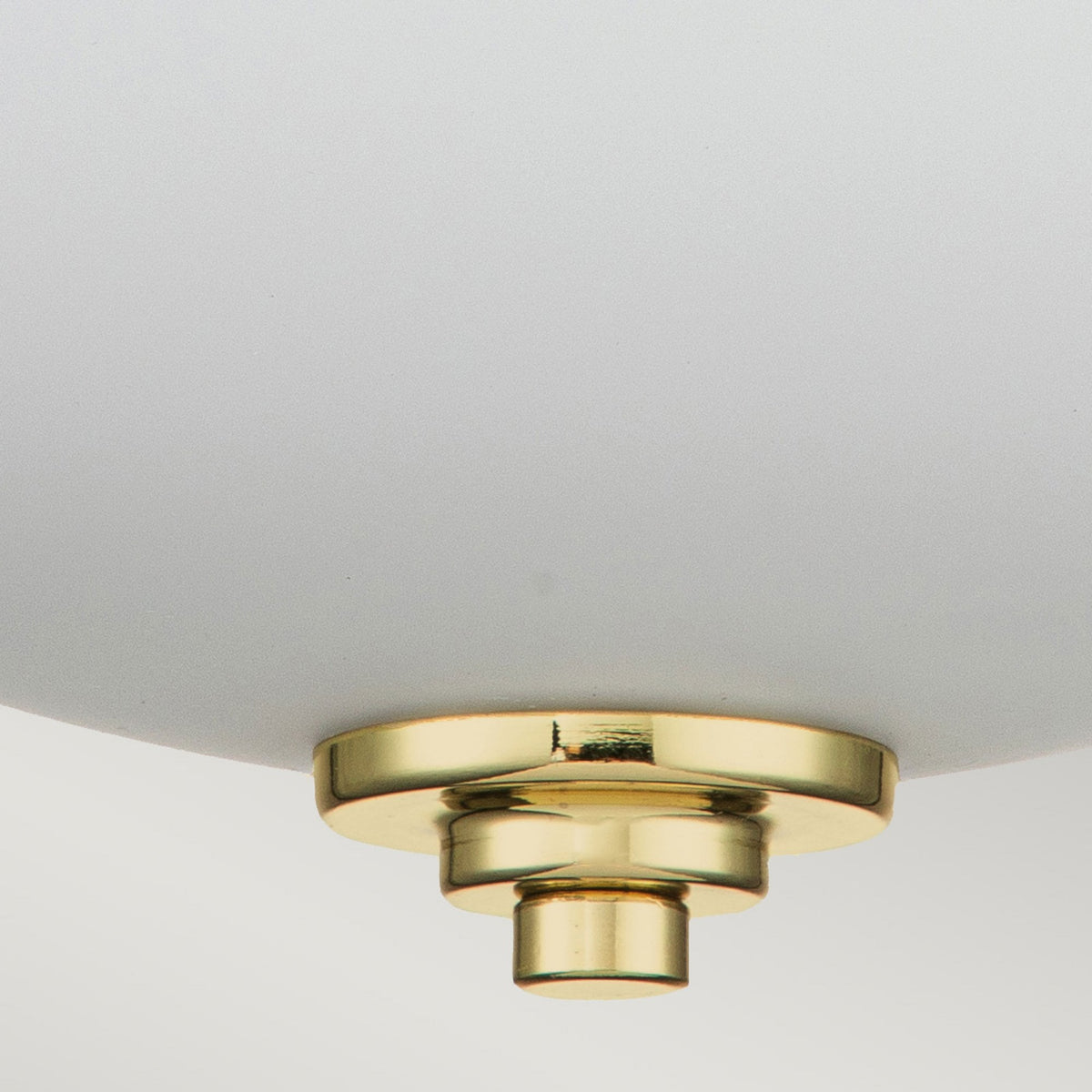 Malibu Flush Mount IP44 Ceiling Light in Polished Brass & Opal Etched Glass