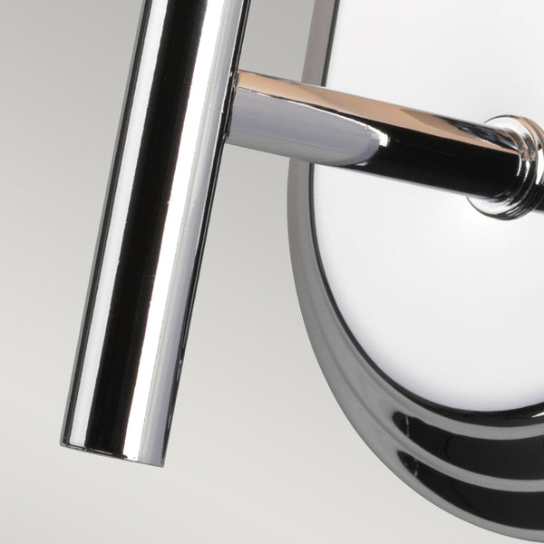 Malibu IP44 Wall Light in Polished Chrome & Opal Etched Glass