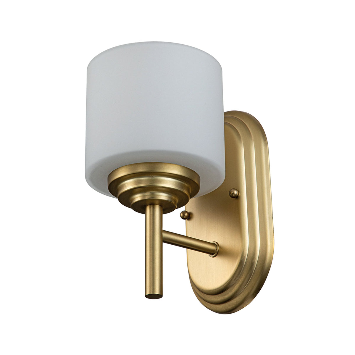 Malibu IP44 Wall Light in Brushed Brass & Opal Etched Glass