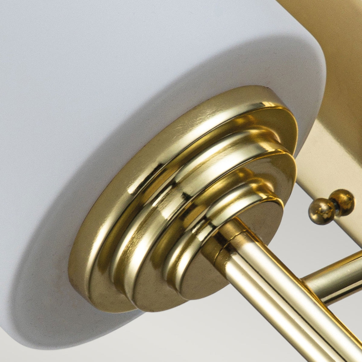 Malibu IP44 Wall Light in Polished Brass & Opal Etched Glass