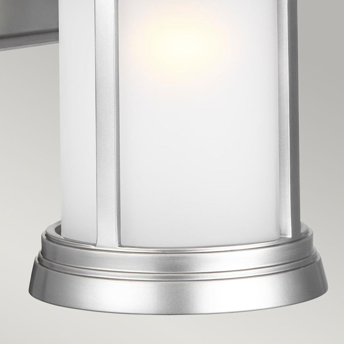 Newport IP44 Coastal Medium Wall Lantern in Painted Brushed Steel with Opal Glass