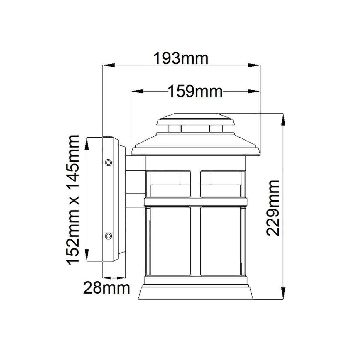 Newport IP44 Coastal Small Wall Lantern in Painted Brushed Steel with Opal Glass