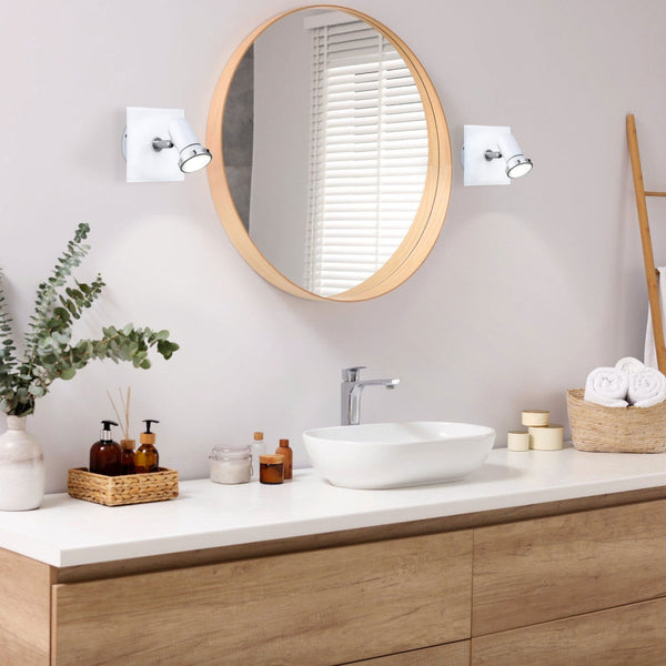 Tamara IP44 Single Spot Adjustable Spotlight in White