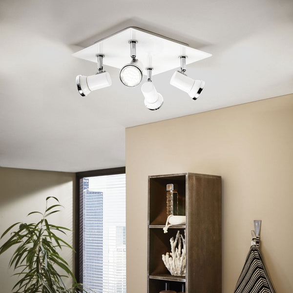 Tamara IP44 Four Spot Adjustable Spotlight in White
