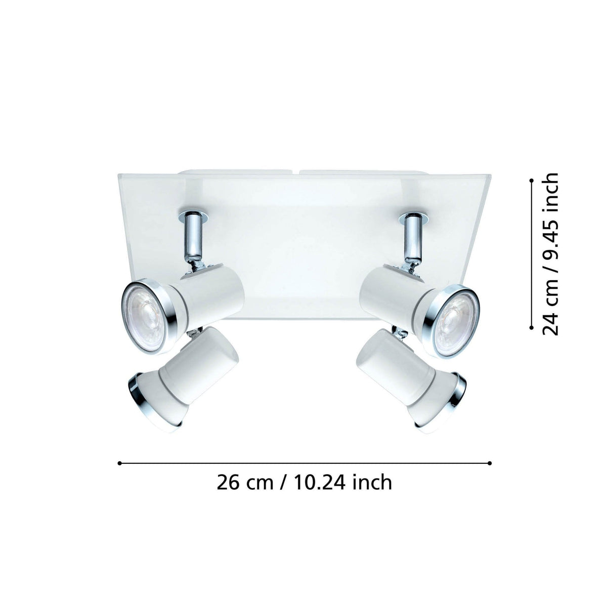 Tamara IP44 Four Spot Adjustable Spotlight in White
