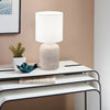Bellariva Ceramic Table Lamp in Cream White with White Shade