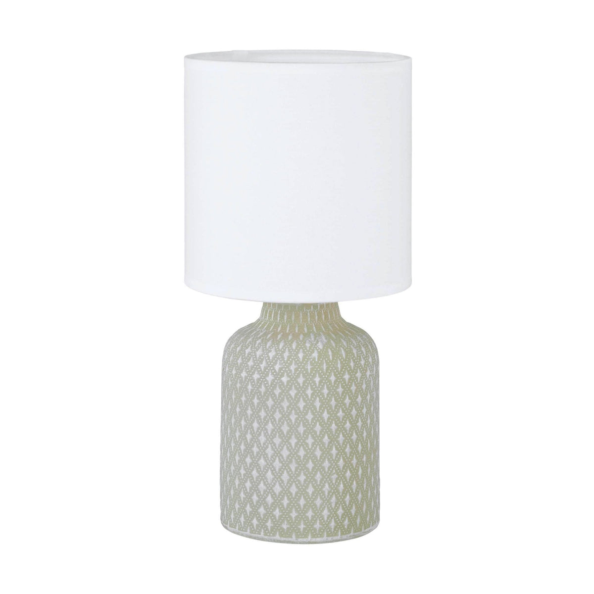 Bellariva Ceramic Table Lamp in Grey with White Shade