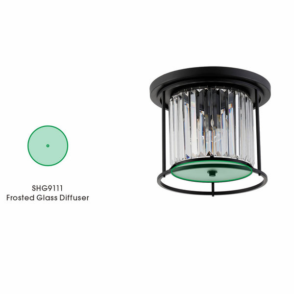 Replacement Glass Diffuser For The Lumiere Torrington 3 Lamp 360mm Ceiling Light