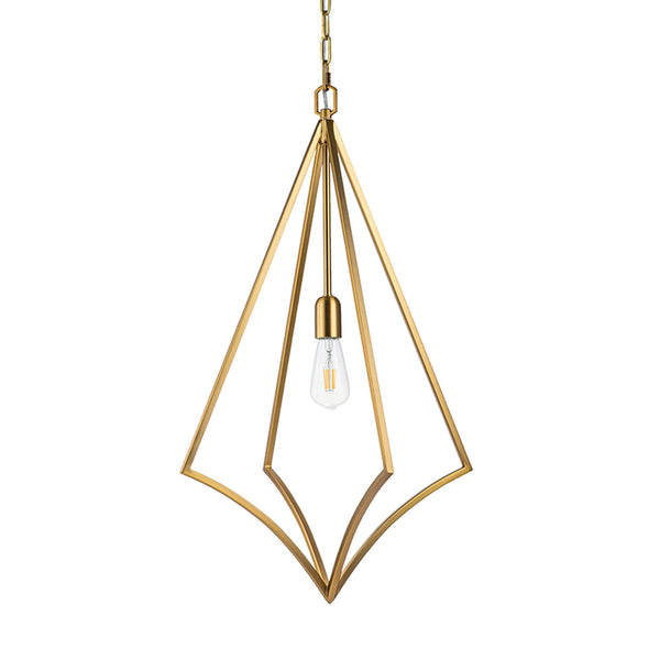 Nico Large Pendant in Burnished Brass