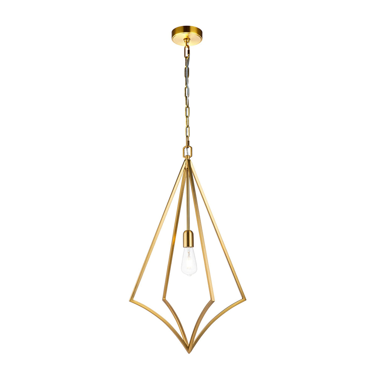 Nico Large Pendant in Burnished Brass