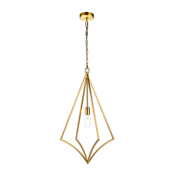 Nico Large Pendant in Burnished Brass