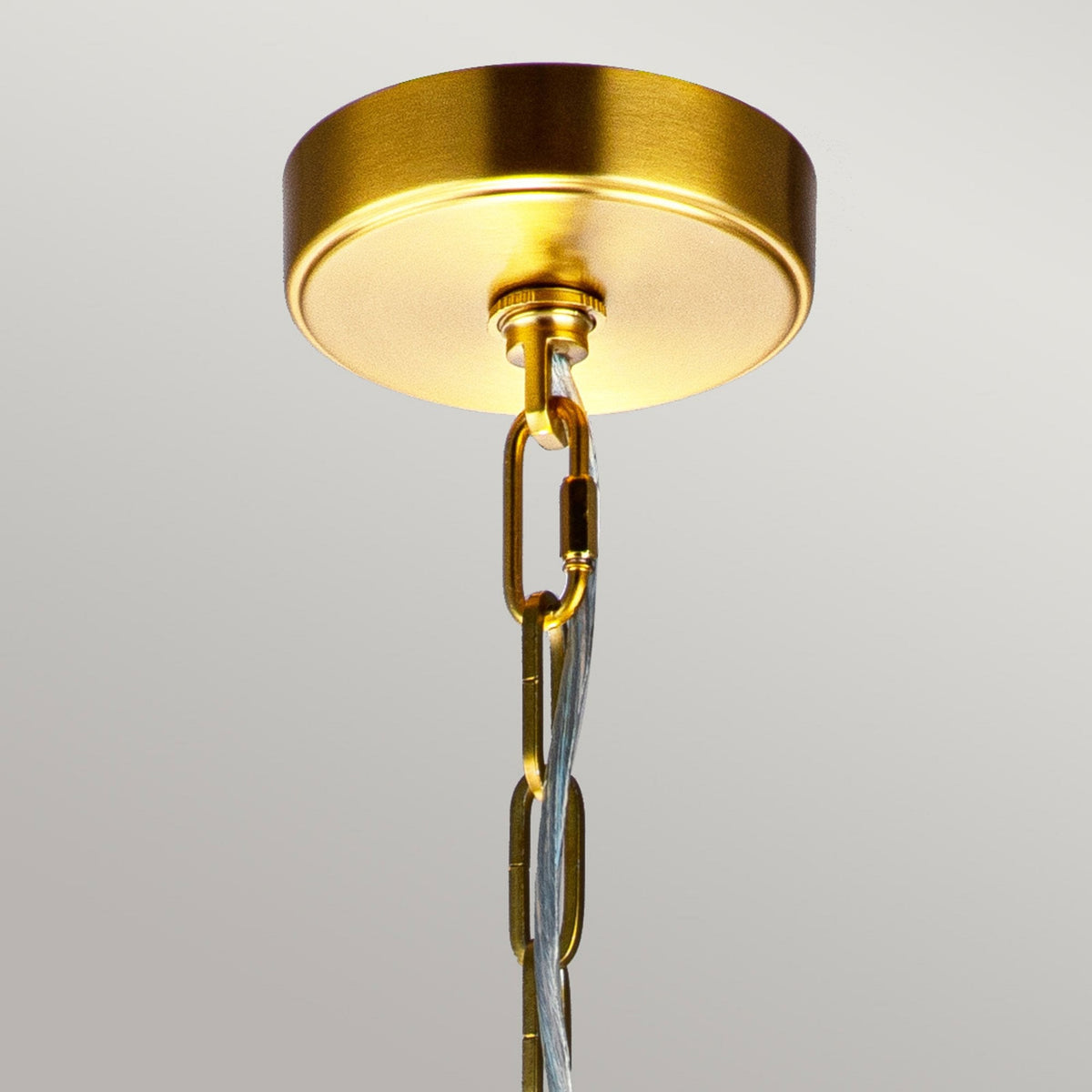 Nico Large Pendant in Burnished Brass