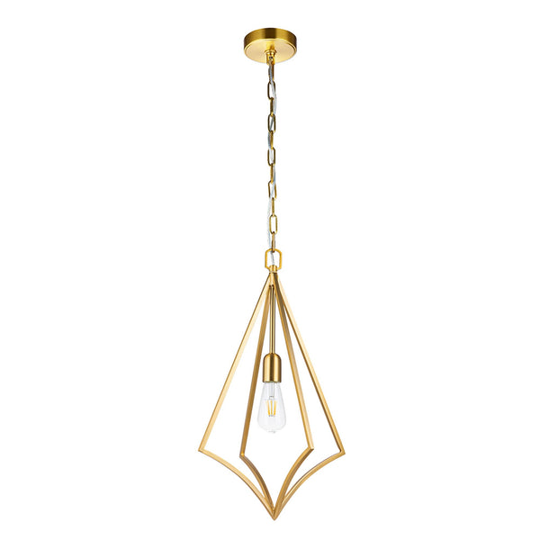 Nico Medium Pendant in Burnished Brass
