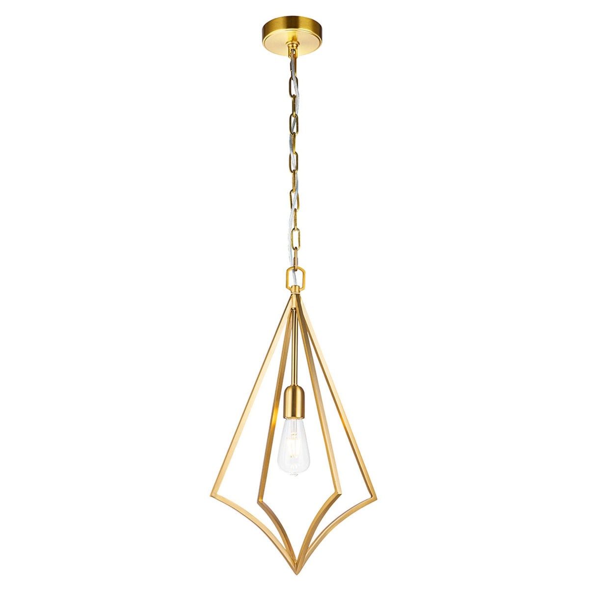 Nico Medium Pendant in Burnished Brass