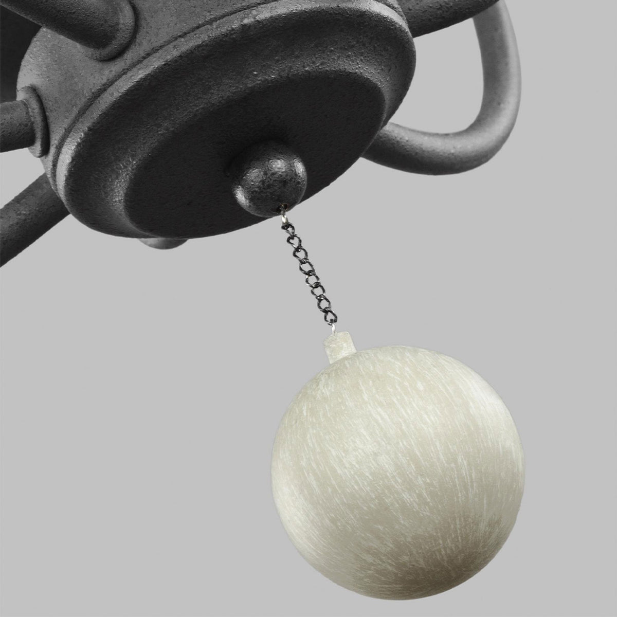 Nori Four Light Chandelier in Dark Weathered Zinc with Driftwood Grey Beads