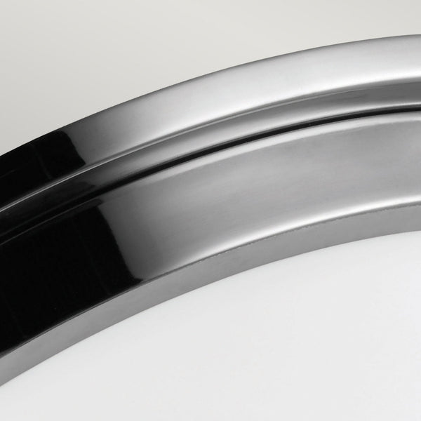 Payne IP44 Flush Ceiling Light in Polished Chrome & White Opal Glass Diffusers