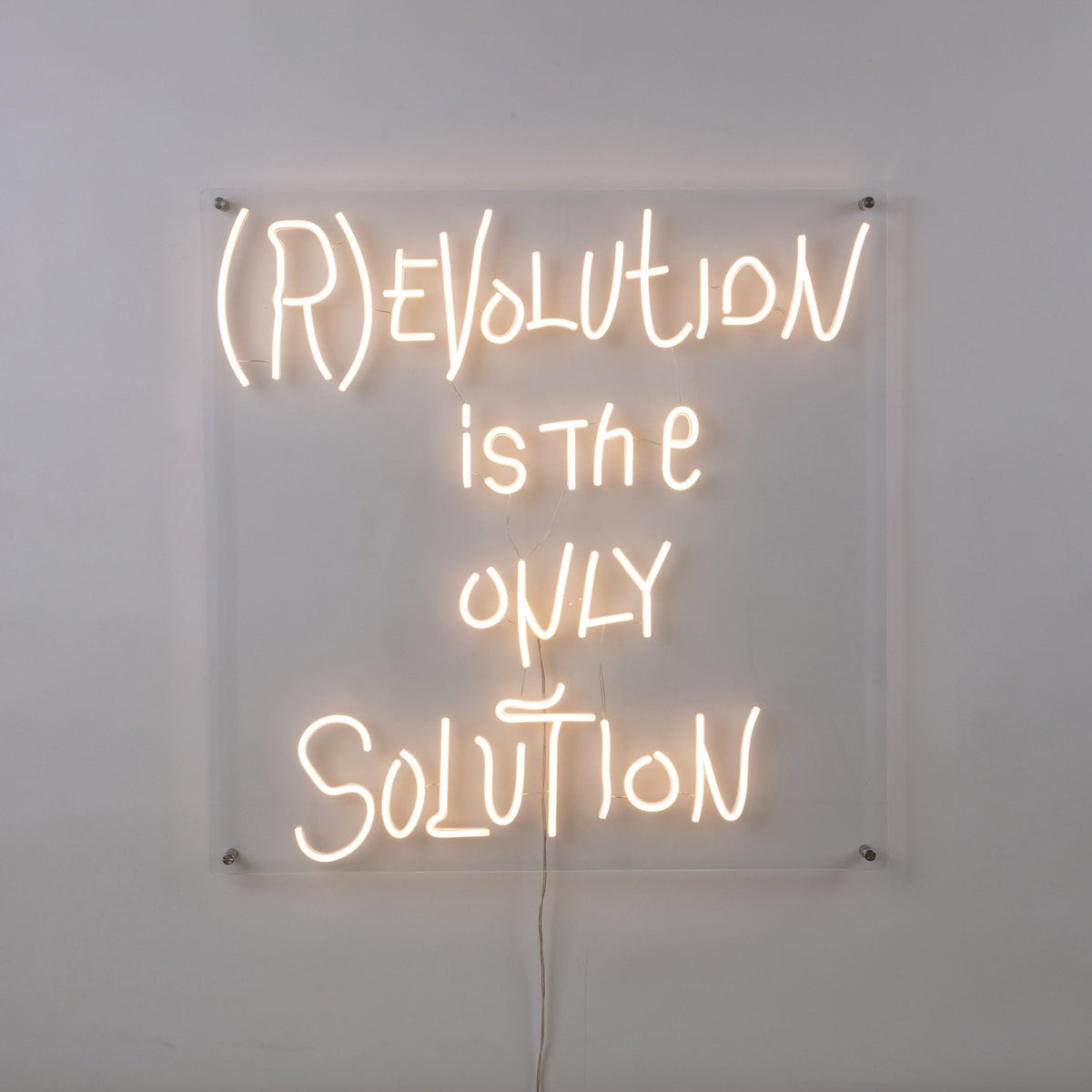 Revolution is the Only Solution LED Wall Light