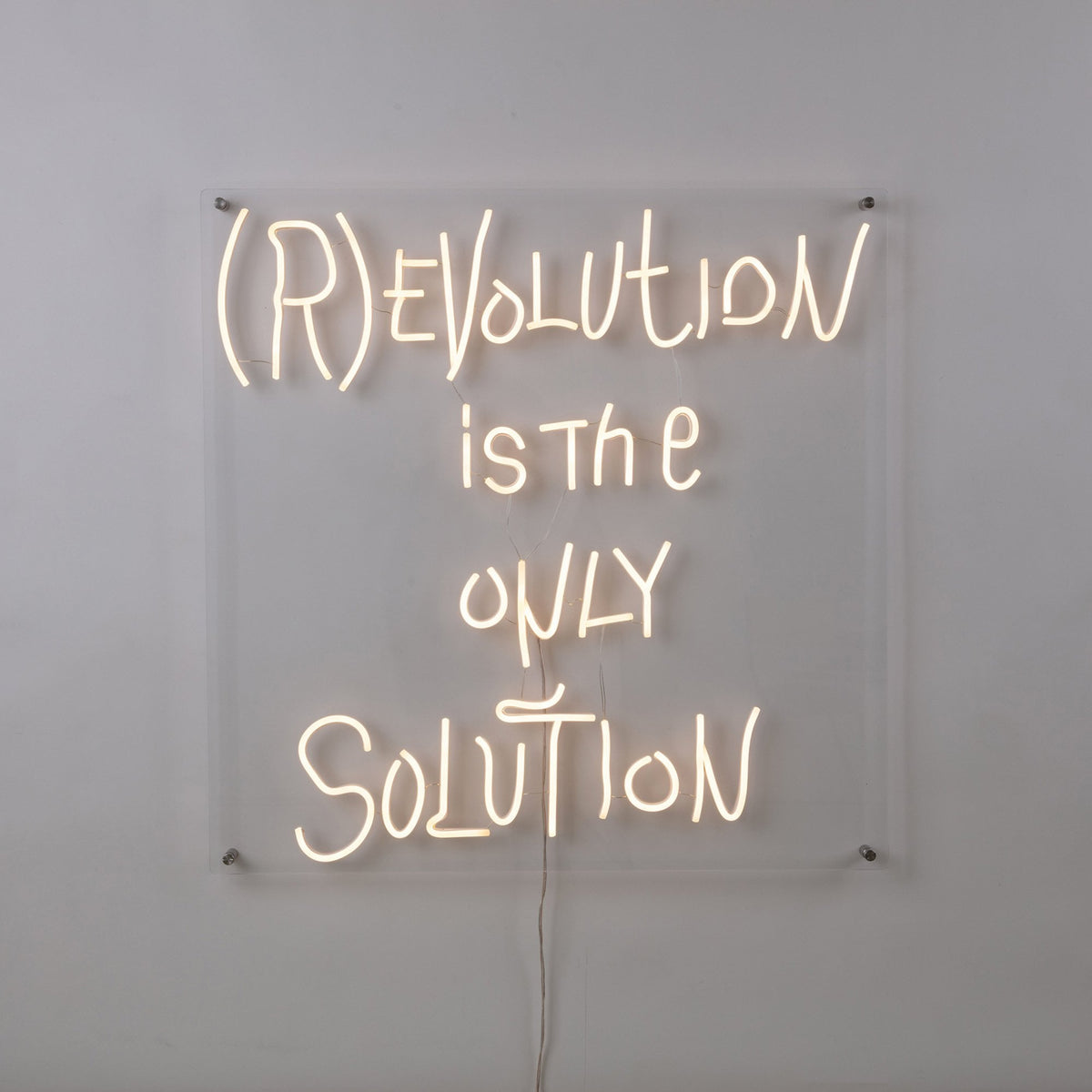 Revolution is the Only Solution LED Wall Light