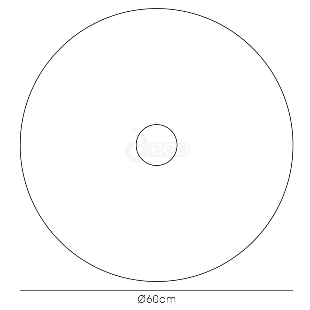 Universal 60cm Frosted Acrylic Diffuser Disk In White With Chrome Detail