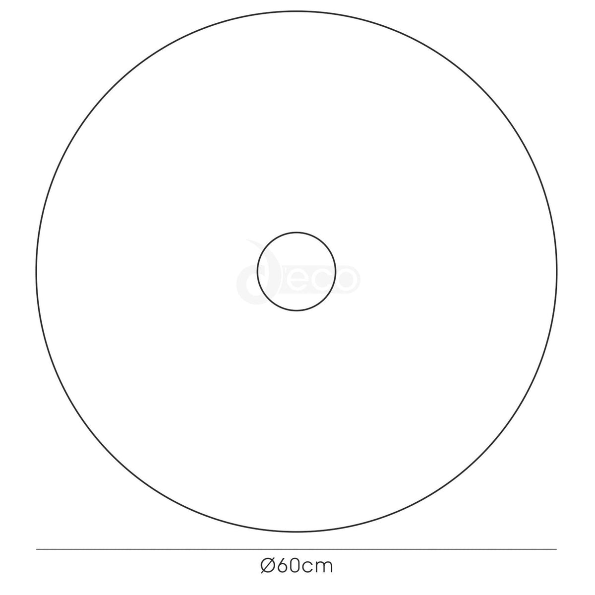 Universal 60cm Frosted Acrylic Diffuser Disc In White With Satin Nickel Detail