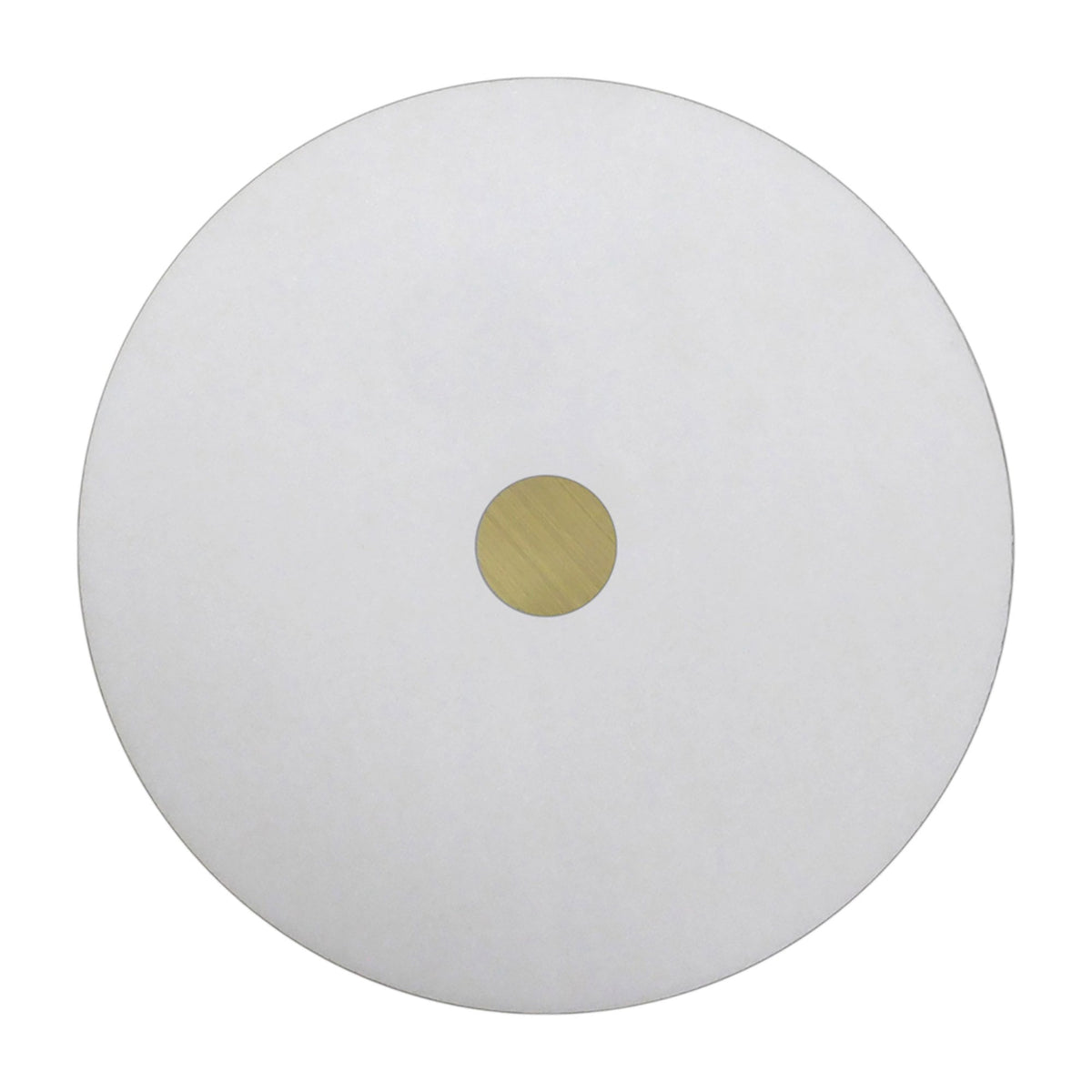 Universal 60cm Frosted Acrylic Diffuser Disk In White With Antique Brass Detail