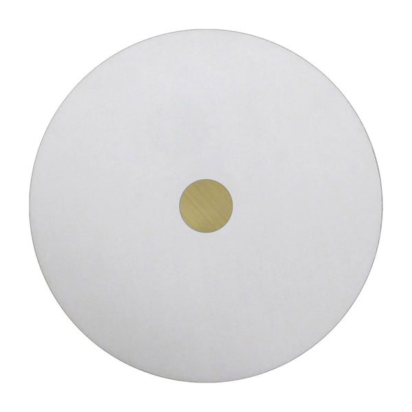 Universal 60cm Frosted Acrylic Diffuser Disk In White With Antique Brass Detail