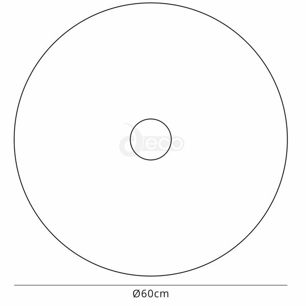 Universal 60cm Frosted Acrylic Diffuser Disc In White With Black Detail