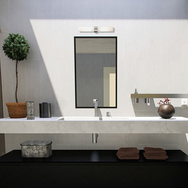 Tasso IP44 Twin Bathroom Wall Light In Chrome With Opal Glass Shades