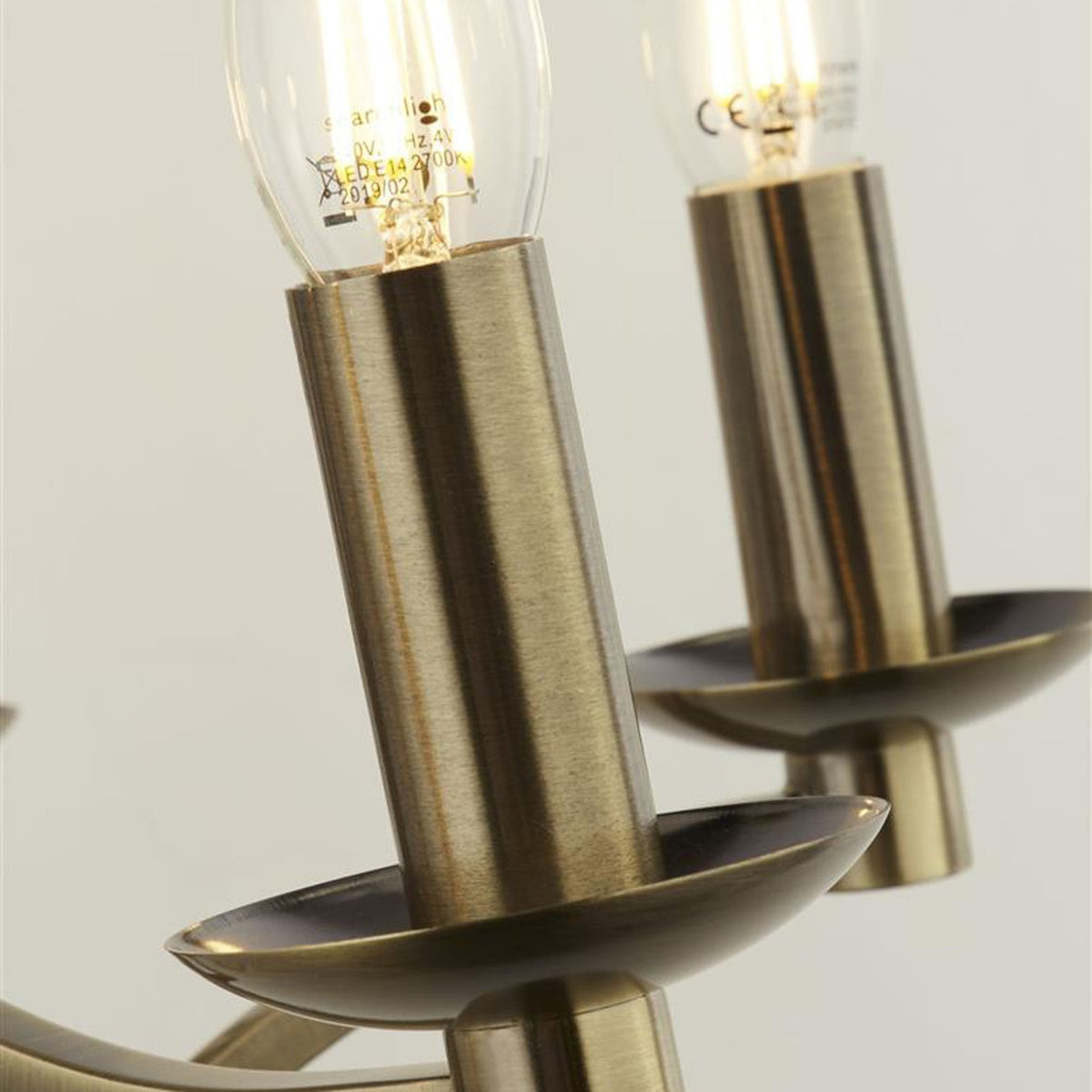 Ascot Twelve Light Pendant in Antique Brass