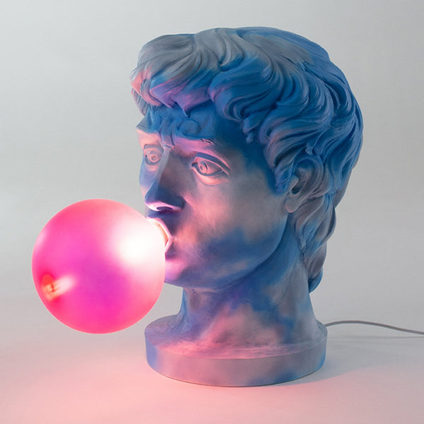 Wonder Times Cloud Table Lamp in White & Blue