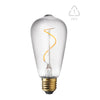 Replacement Clear Plastic Dimmable Warm White Low Voltage E27 Pear Shaped LED 1W 2200K 43lm