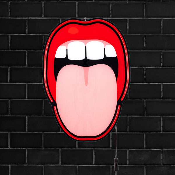 Blow Tounge LED Plugged Wall Lamp